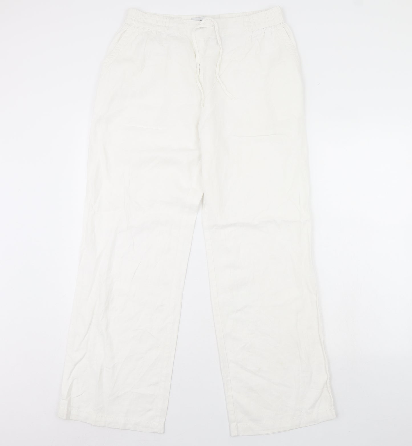 NEXT Womens White   Trousers  Size 14 L30 in