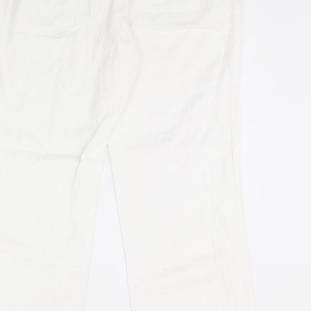 NEXT Womens White   Trousers  Size 14 L30 in