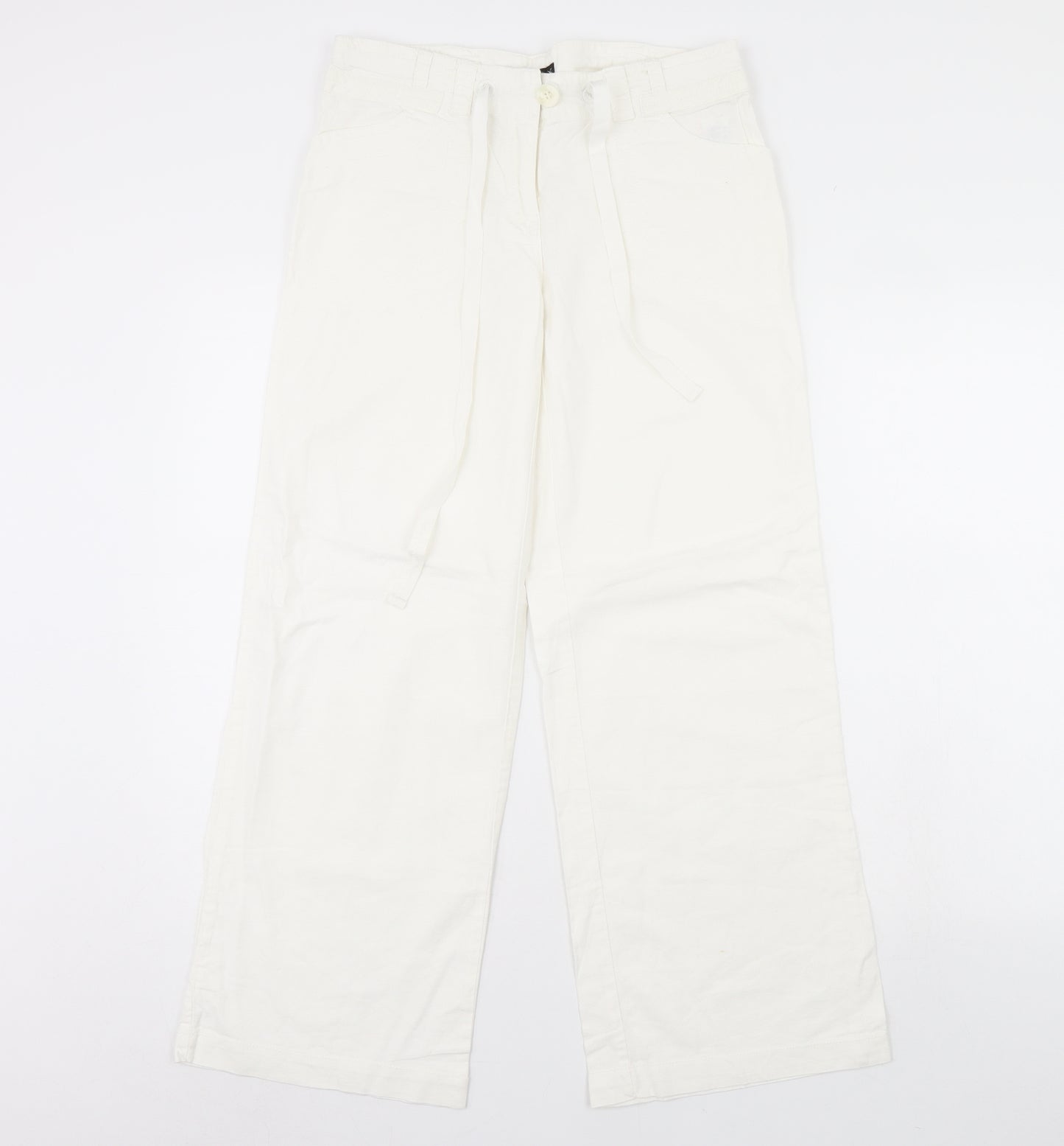 NEXT Womens White   Trousers  Size 10 L30 in