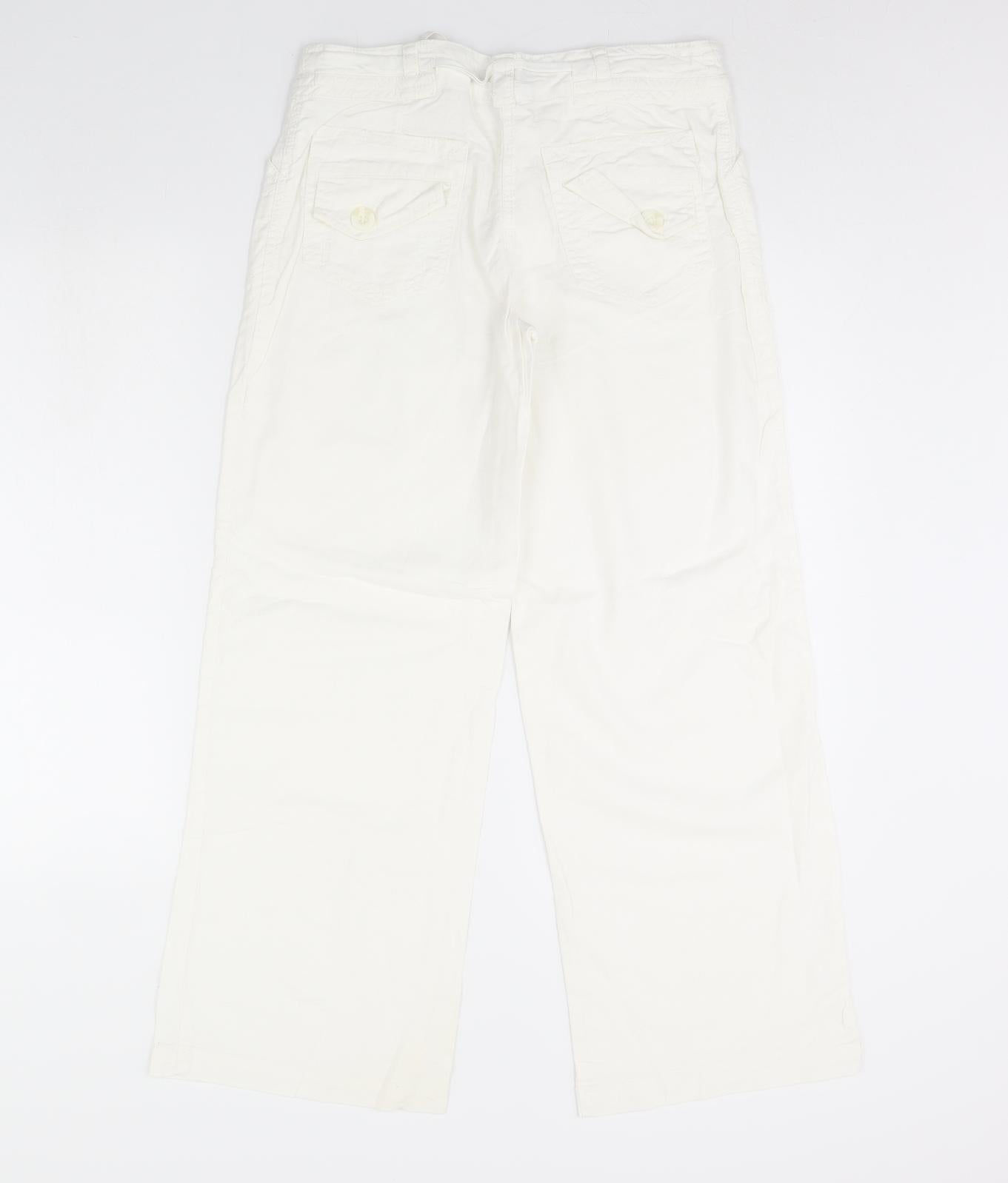 NEXT Womens White   Trousers  Size 10 L30 in