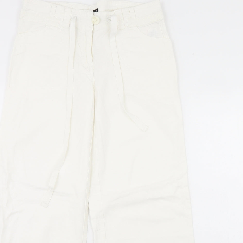 NEXT Womens White   Trousers  Size 10 L30 in