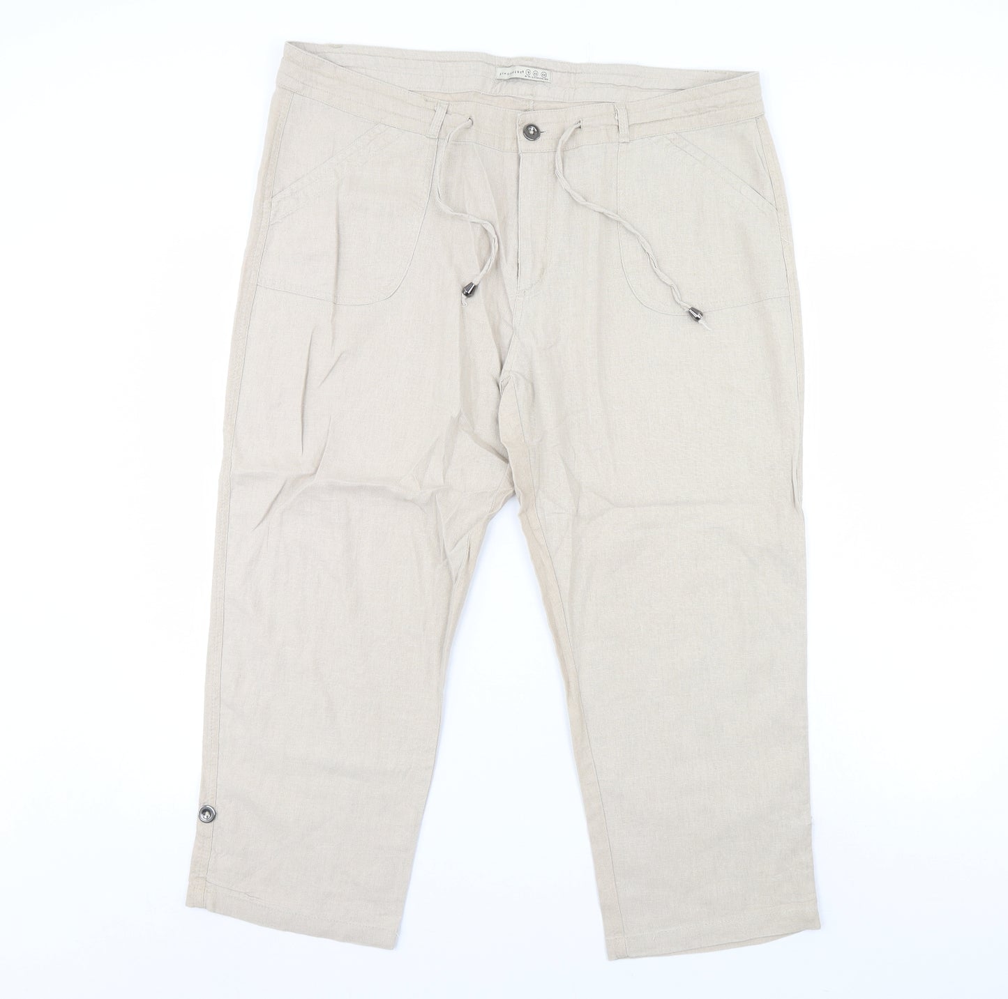 Atmosphere Womens Beige   Trousers  Size 18 L23 in