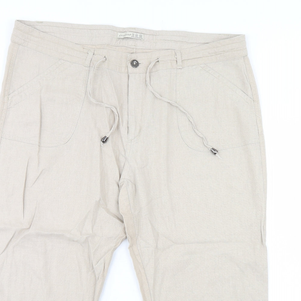 Atmosphere Womens Beige   Trousers  Size 18 L23 in