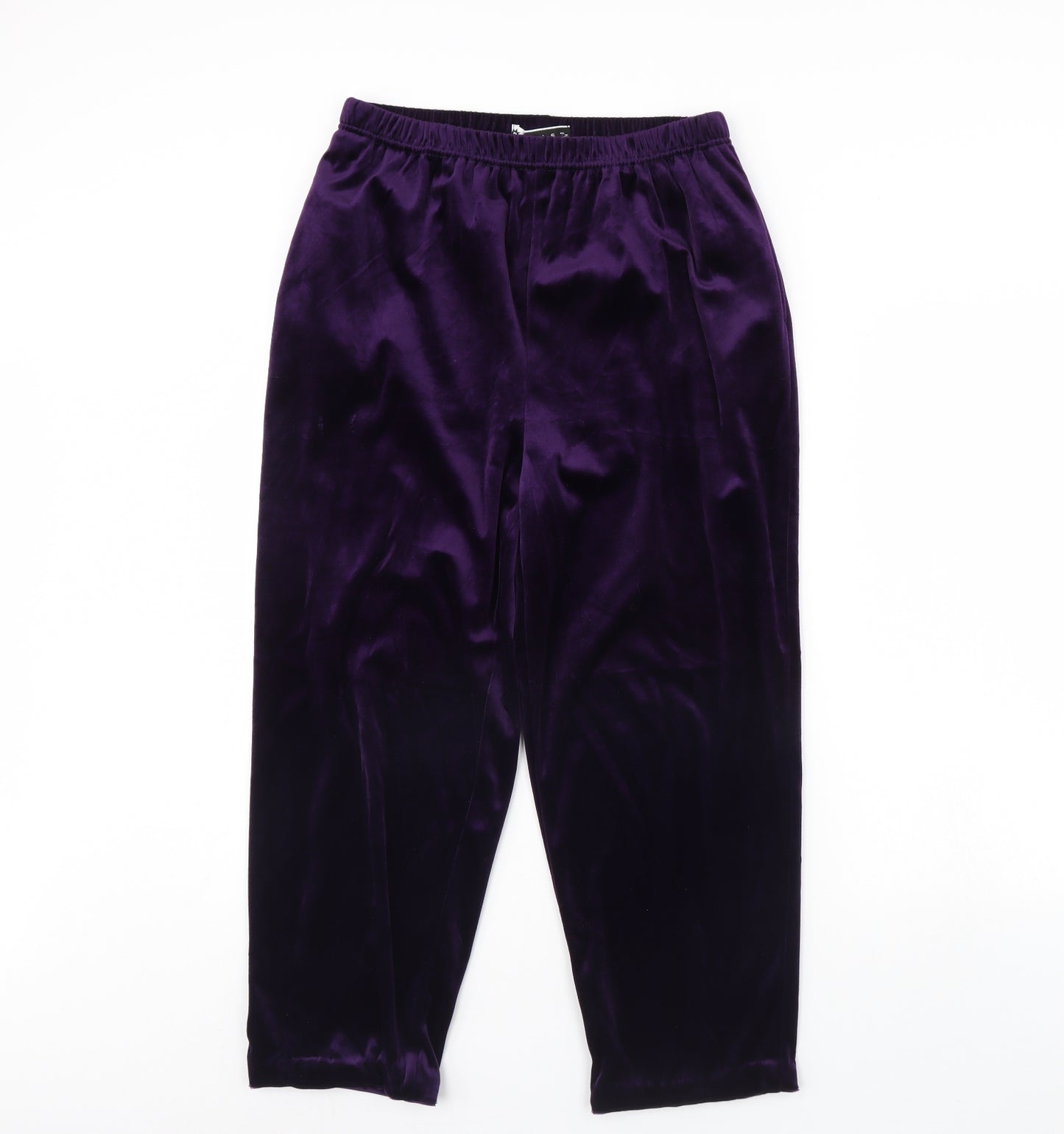 Blast Womens Purple  Velour Trousers  Size M L23 in