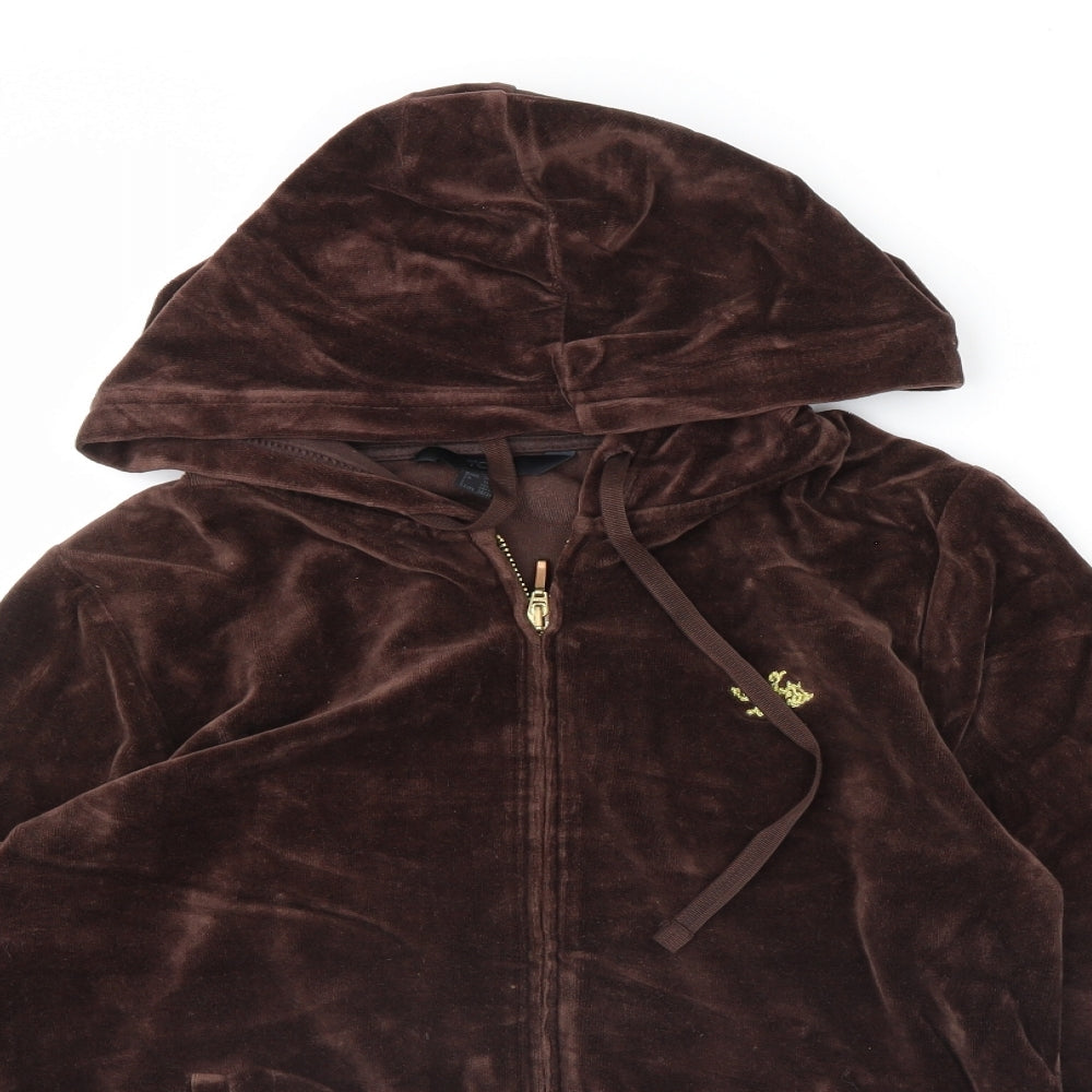 TCM Womens Brown  Velour Jacket  Size 10