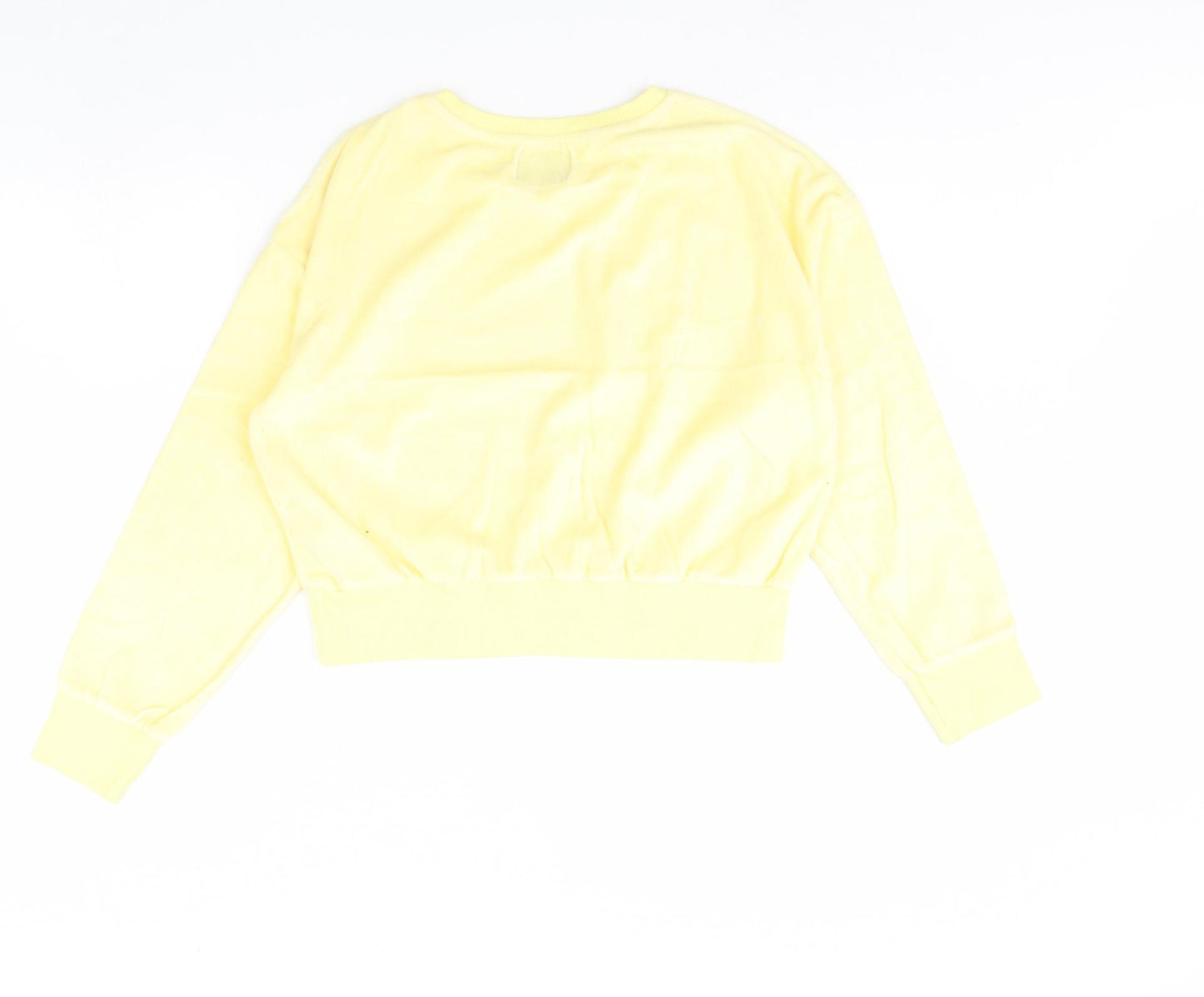 Love to lounge Womens Yellow  Velour Pullover Jumper Size M