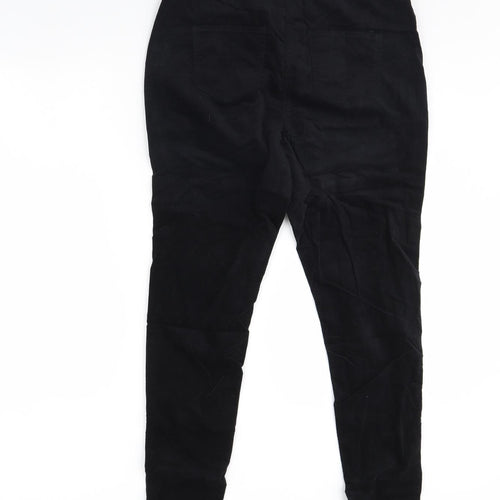 Nutmeg Womens Black  Velour Capri Leggings Size 16 L30 in