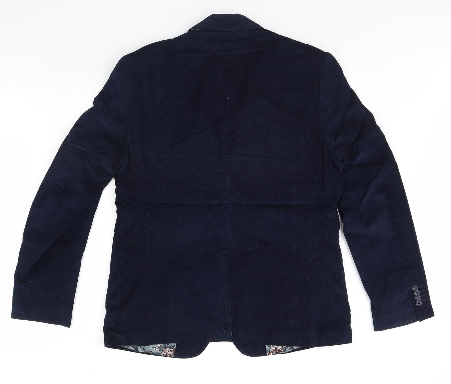 Feraud Mens Blue  Corduroy Jacket Blazer Size 44  - Shoulder Pads
