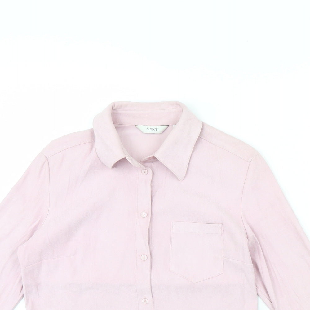 NEXT Womens Pink   Basic Button-Up Size 8