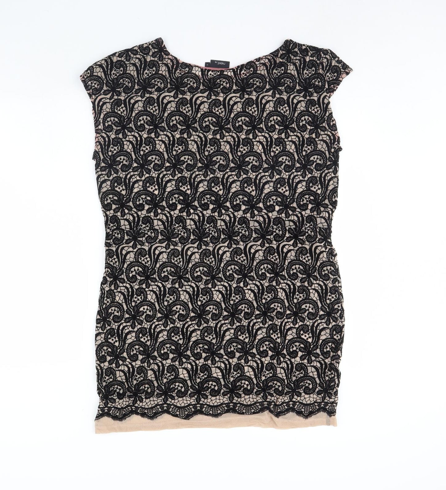NEXT Womens Black Fair Isle  Basic Blouse Size 14
