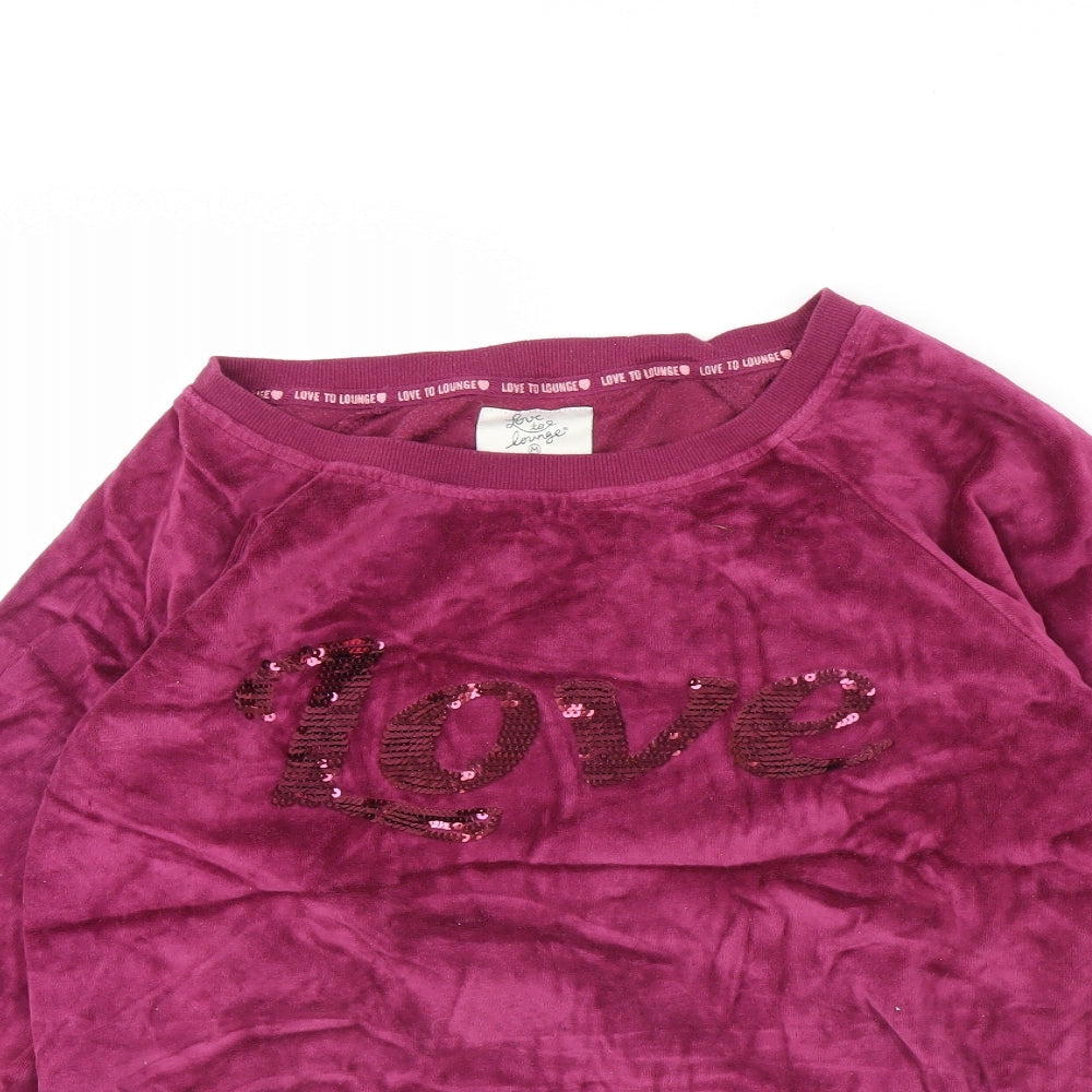 Love to lounge Womens Purple   Pullover Jumper Size M  - love