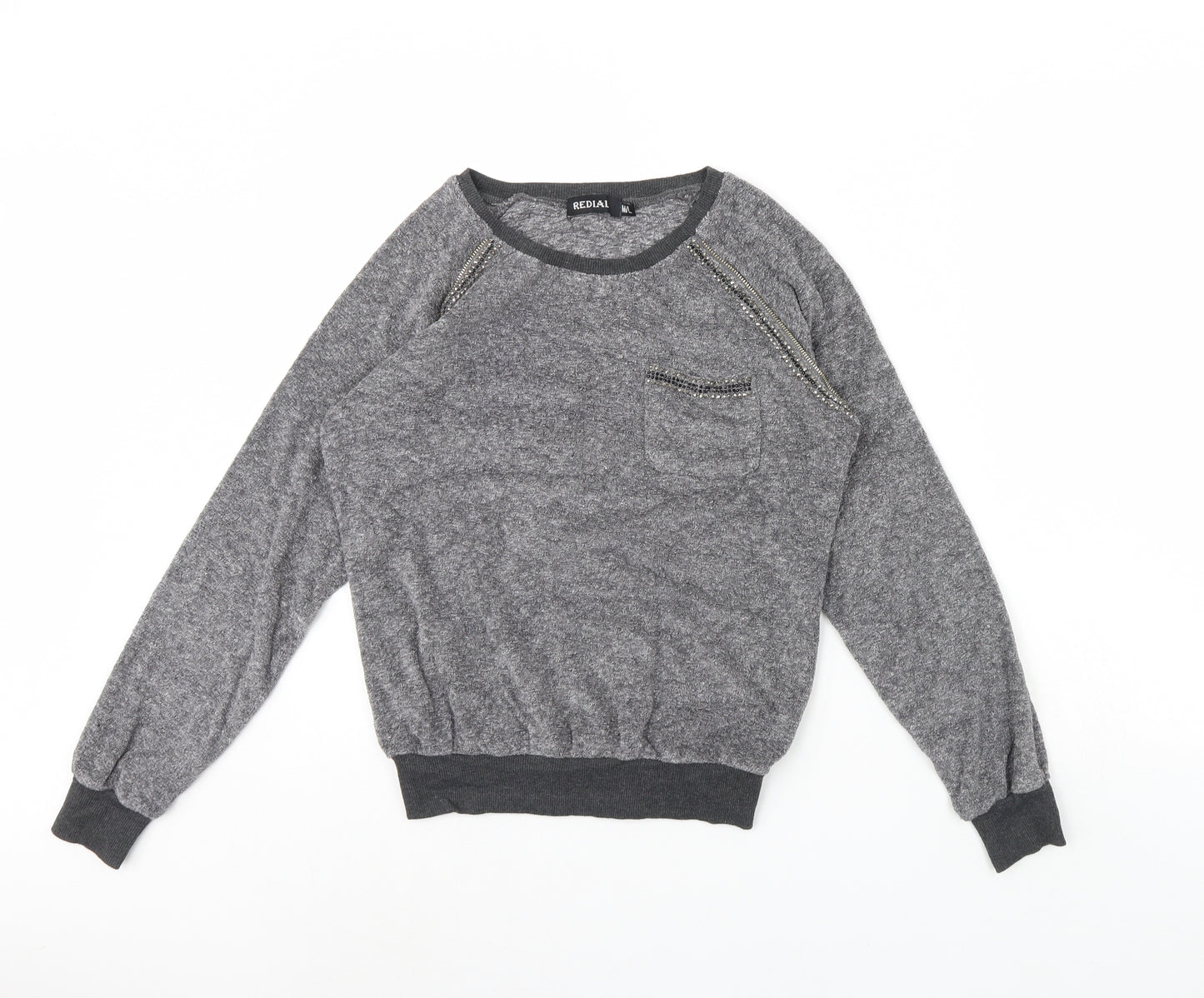 Redial Womens Grey   Pullover Jumper Size M