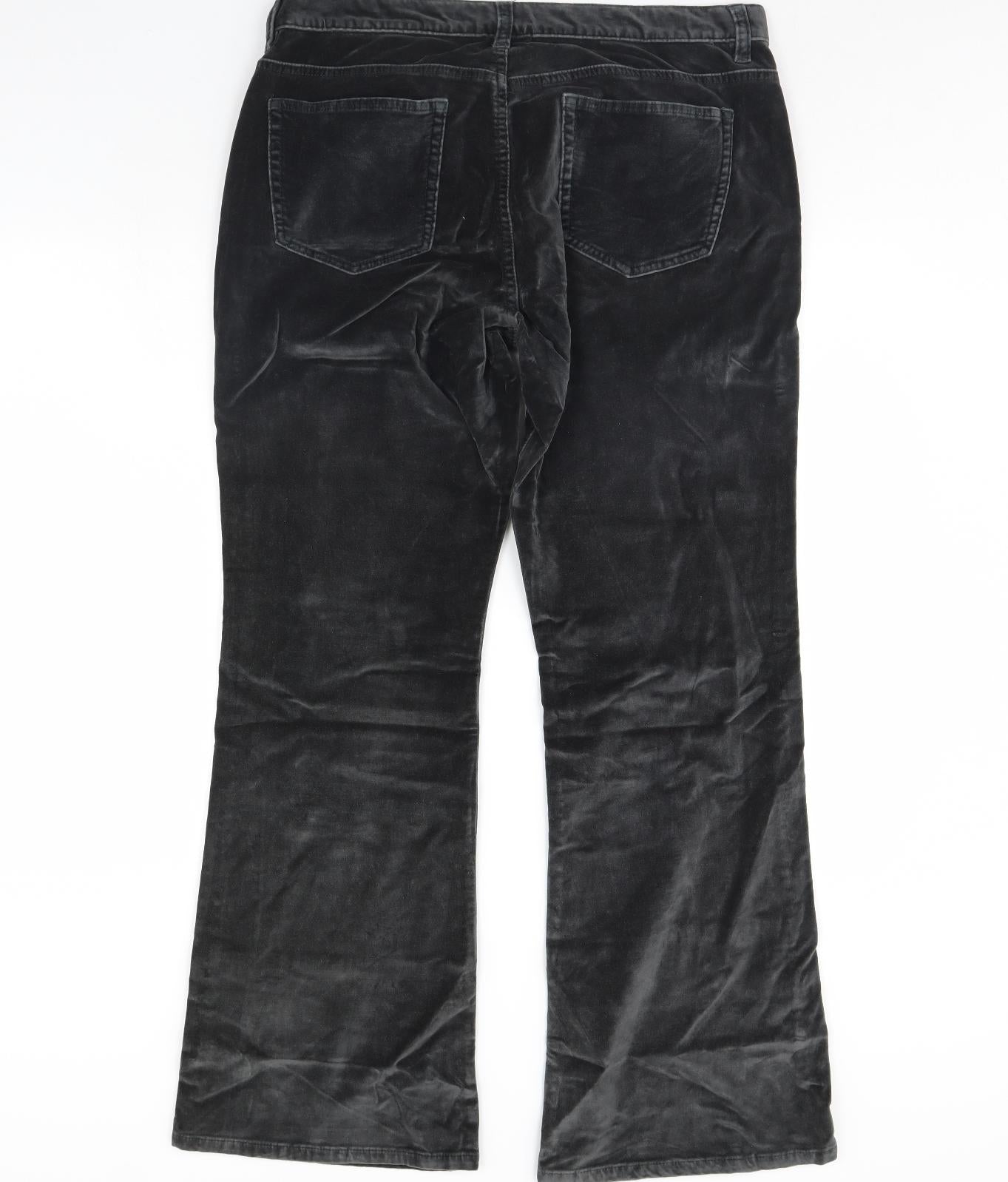 Gap Womens Grey  Velour Trousers  Size 12 L32 in