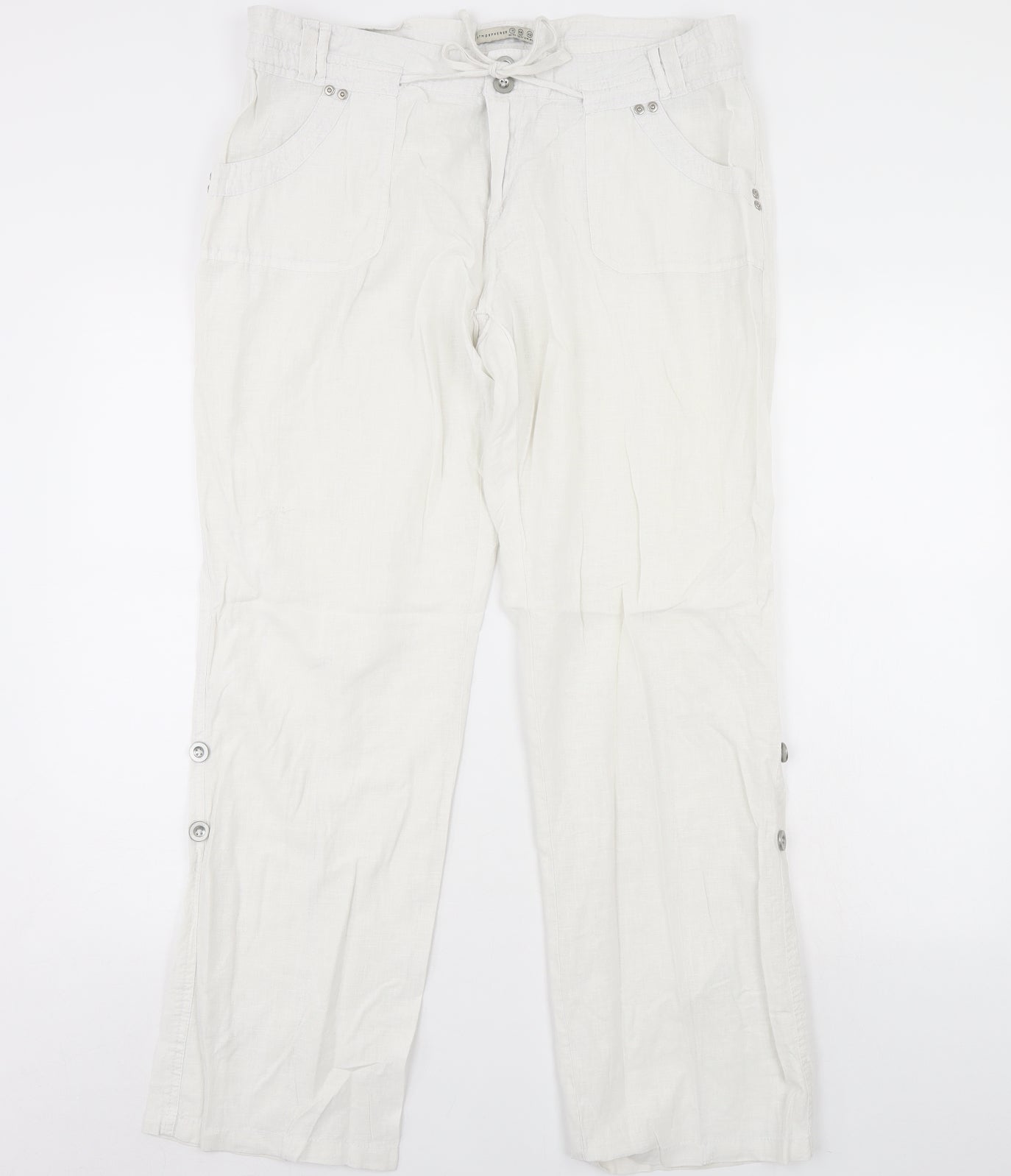 Atmosphere Womens White   Trousers  Size 16 L30 in