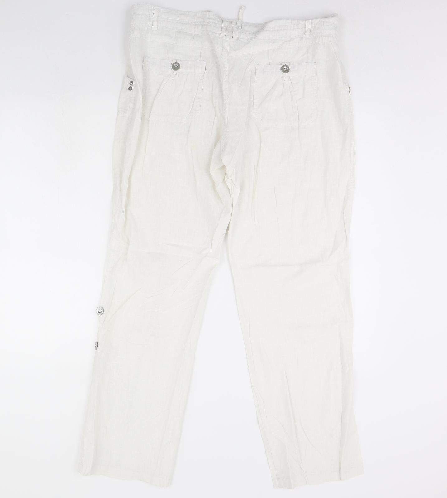 Atmosphere Womens White   Trousers  Size 16 L30 in