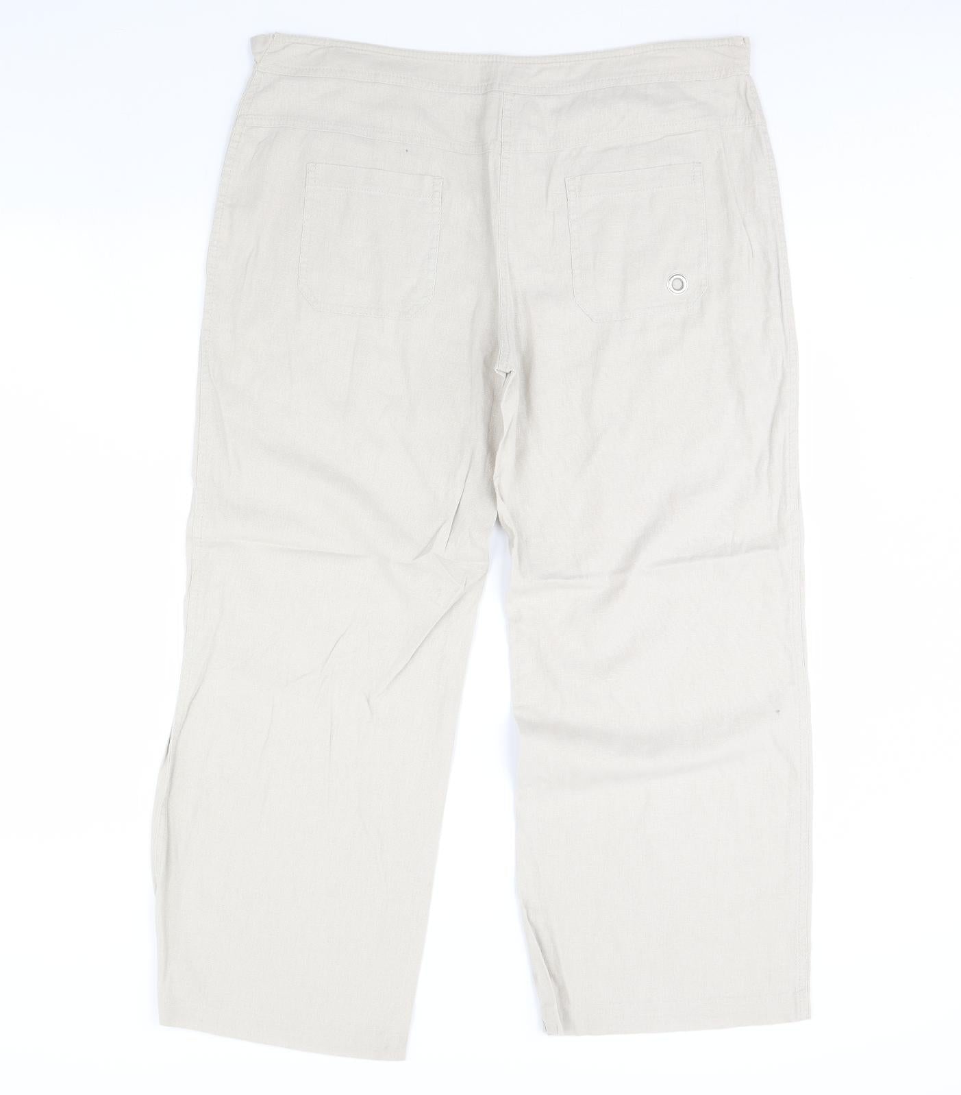 Papaya Womens Beige   Trousers  Size 14 L29 in