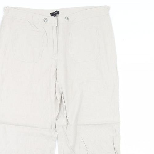 Papaya Womens Beige   Trousers  Size 14 L29 in