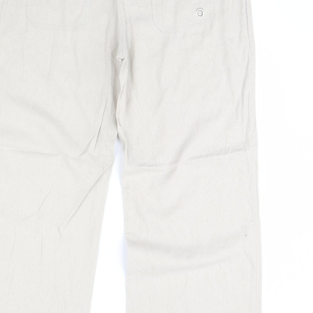 Papaya Womens Beige   Trousers  Size 14 L29 in