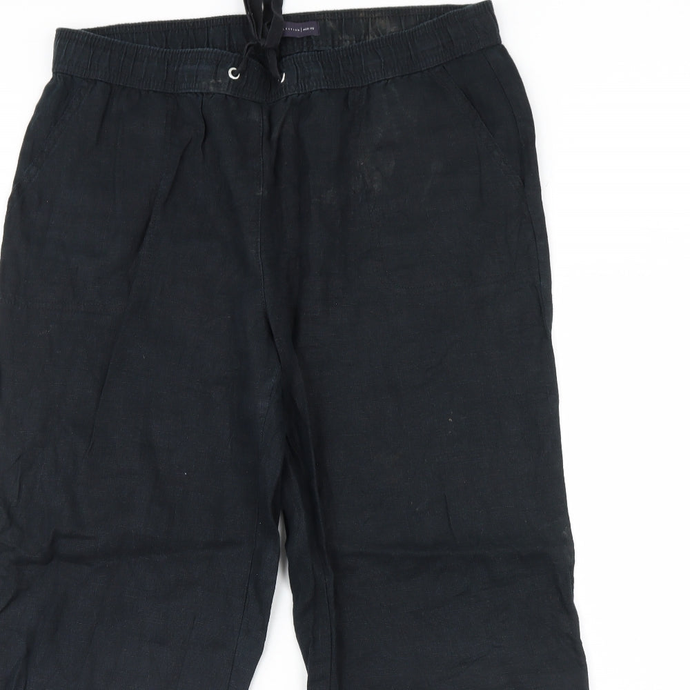 m&s Womens Black   Trousers  Size 16 L30 in