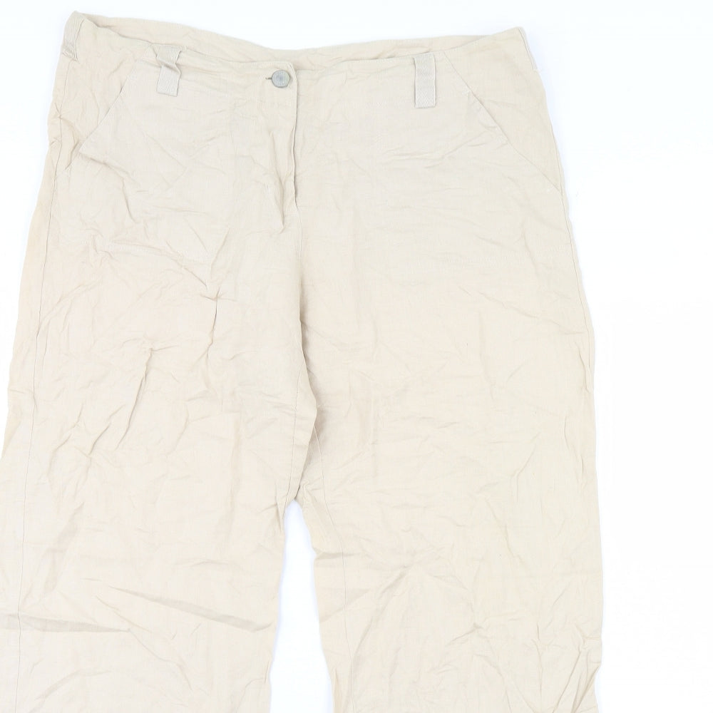 Multiblu Womens Beige   Trousers  Size 12 L30 in