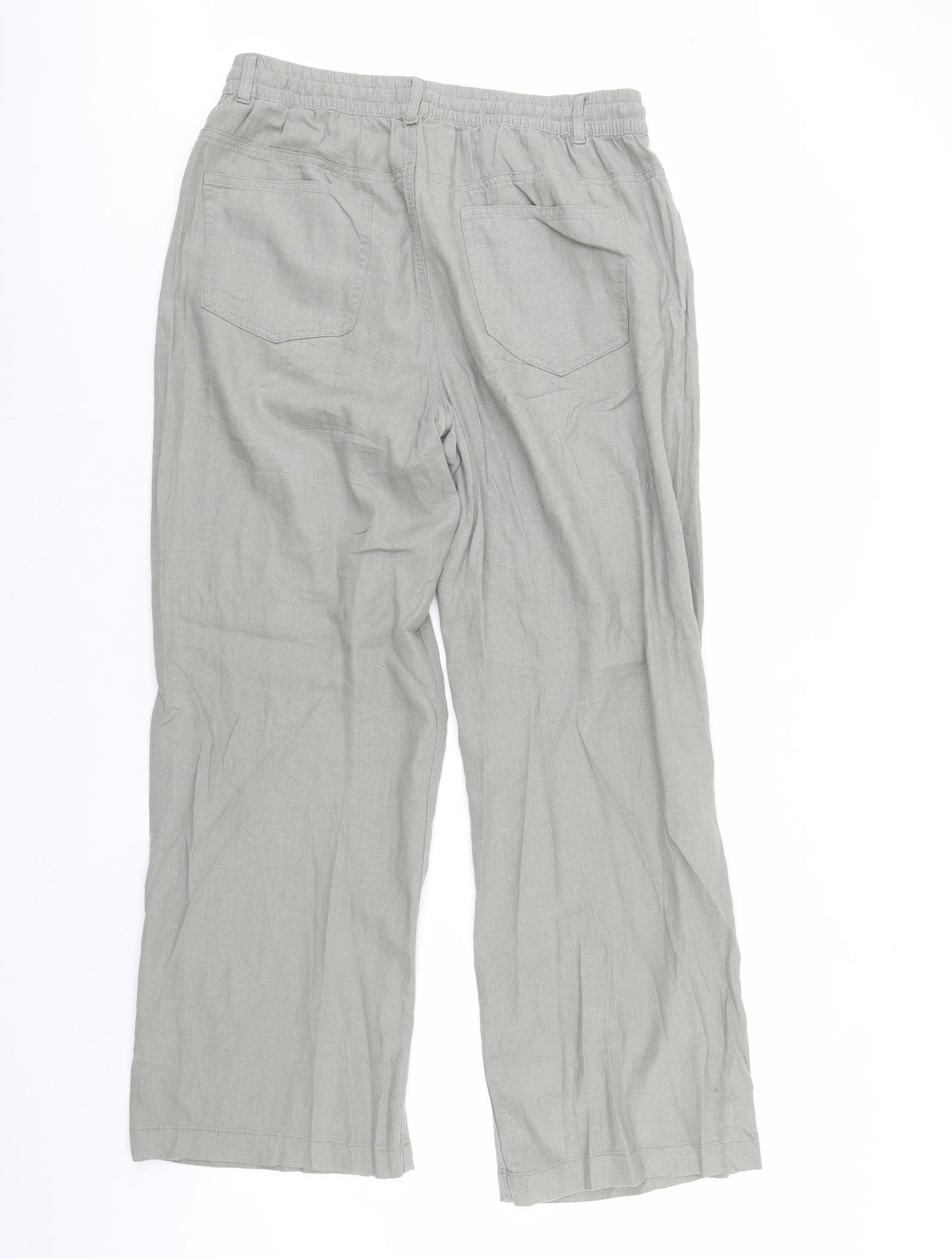 m&s Womens Green   Trousers  Size 14 L34 in