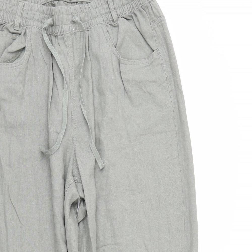 m&s Womens Green   Trousers  Size 14 L34 in