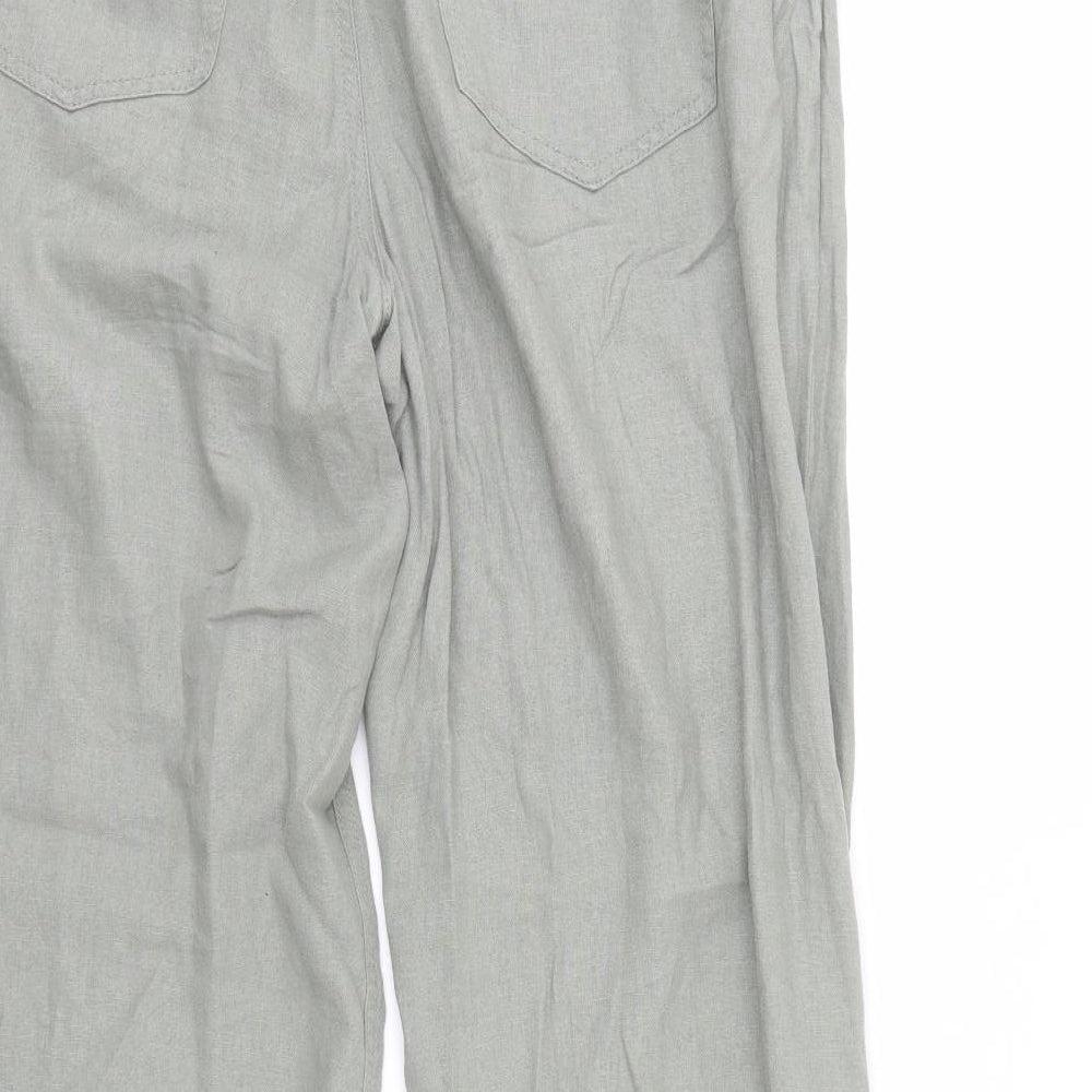 m&s Womens Green   Trousers  Size 14 L34 in