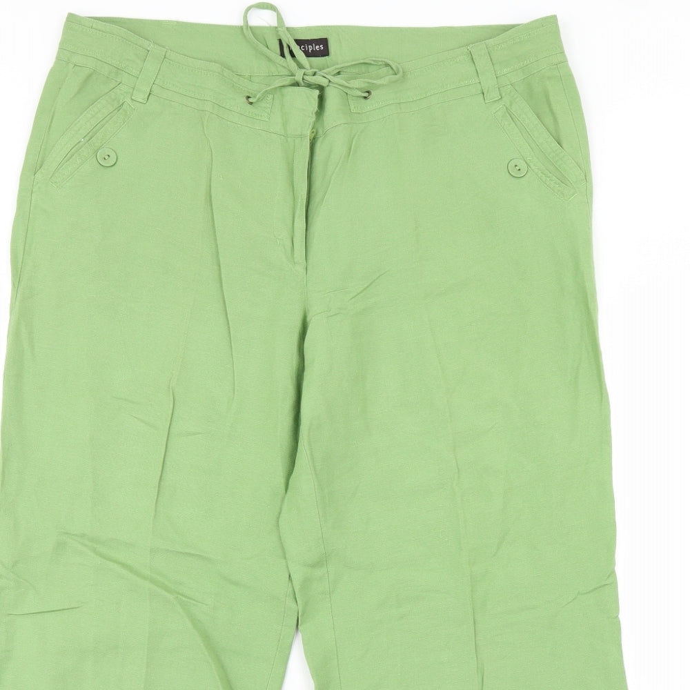 Principles Womens Green   Trousers  Size 18 L31 in