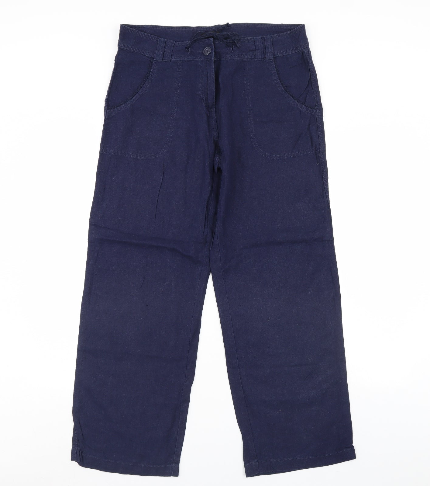 M&Co Womens Blue   Trousers  Size 14 L29 in