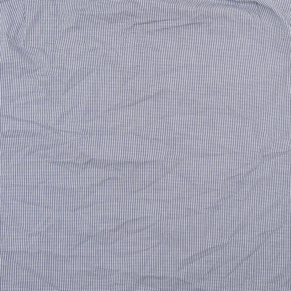 George Mens Blue Check   Dress Shirt Size 18.5