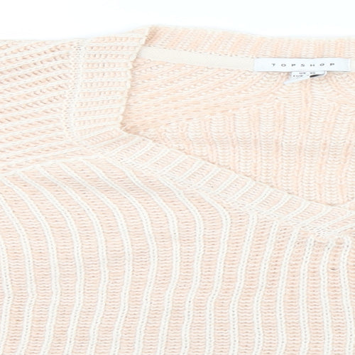 Topshop Womens Pink  Knit Pullover Jumper Size XS