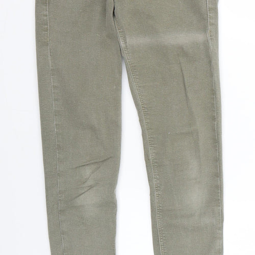 Topshop Womens Green   Jegging Trousers Size 26 L24 in
