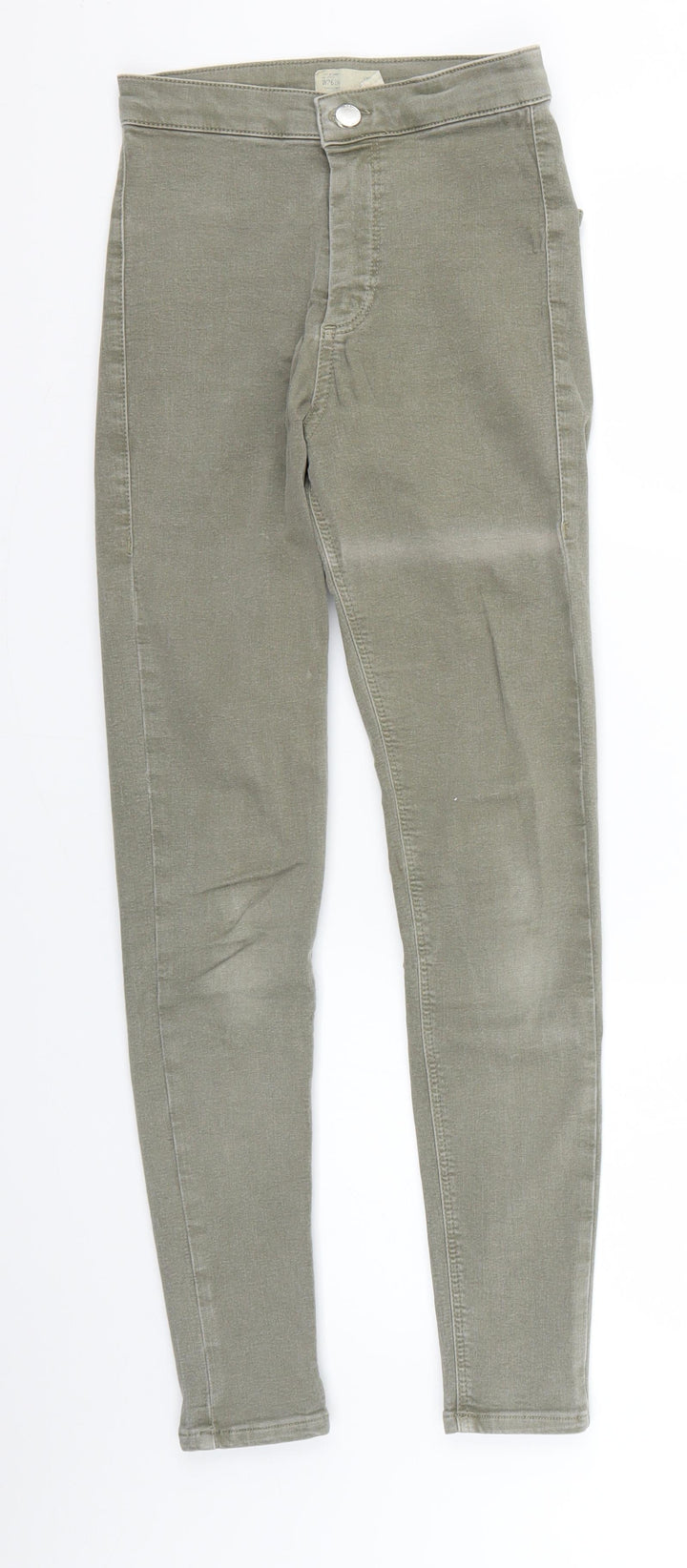 Topshop Womens Green Jegging Trousers Size 26 L24 in