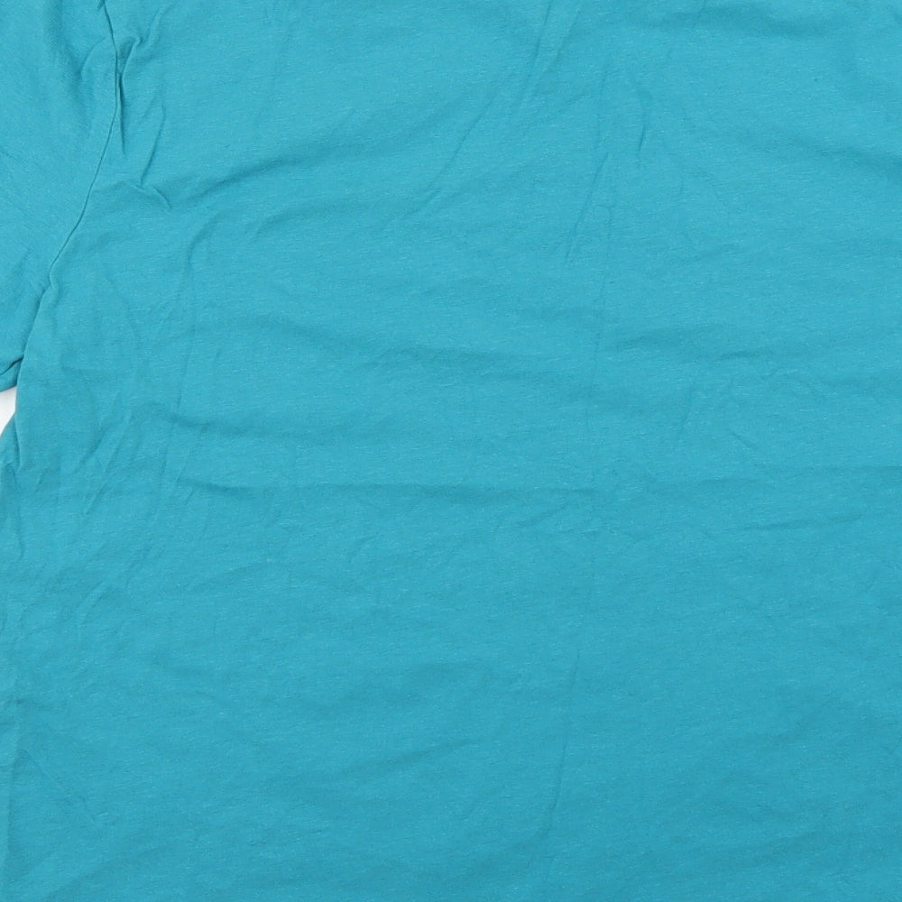 F&F Mens Blue Geometric   T-Shirt Size L