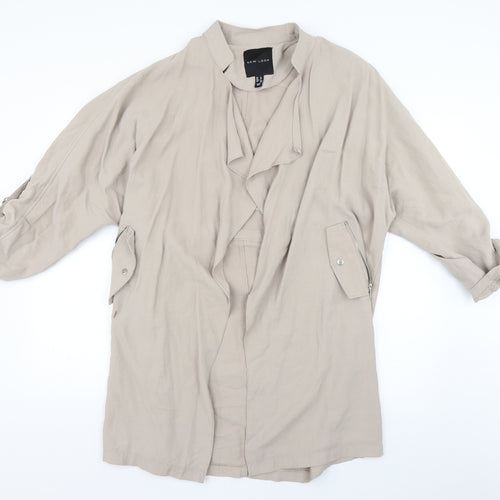 New Look Womens Grey   Overcoat Coat Size 12