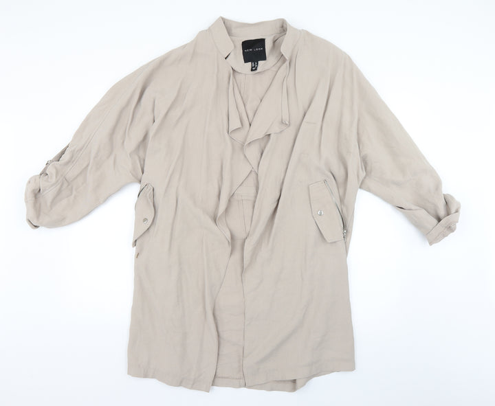 New Look Womens Grey   Overcoat Coat Size 12