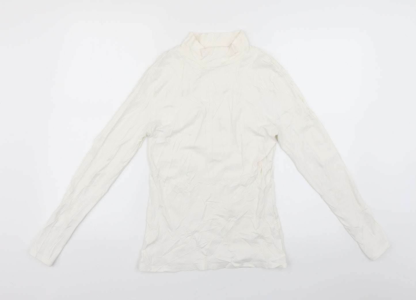 the fitted Womens White   Basic Blouse Size 8