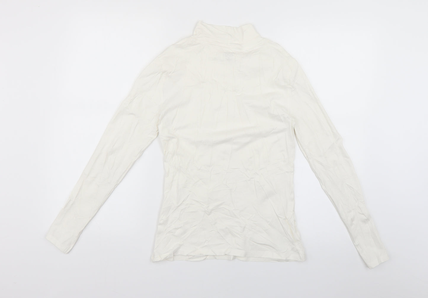 the fitted Womens White   Basic Blouse Size 8