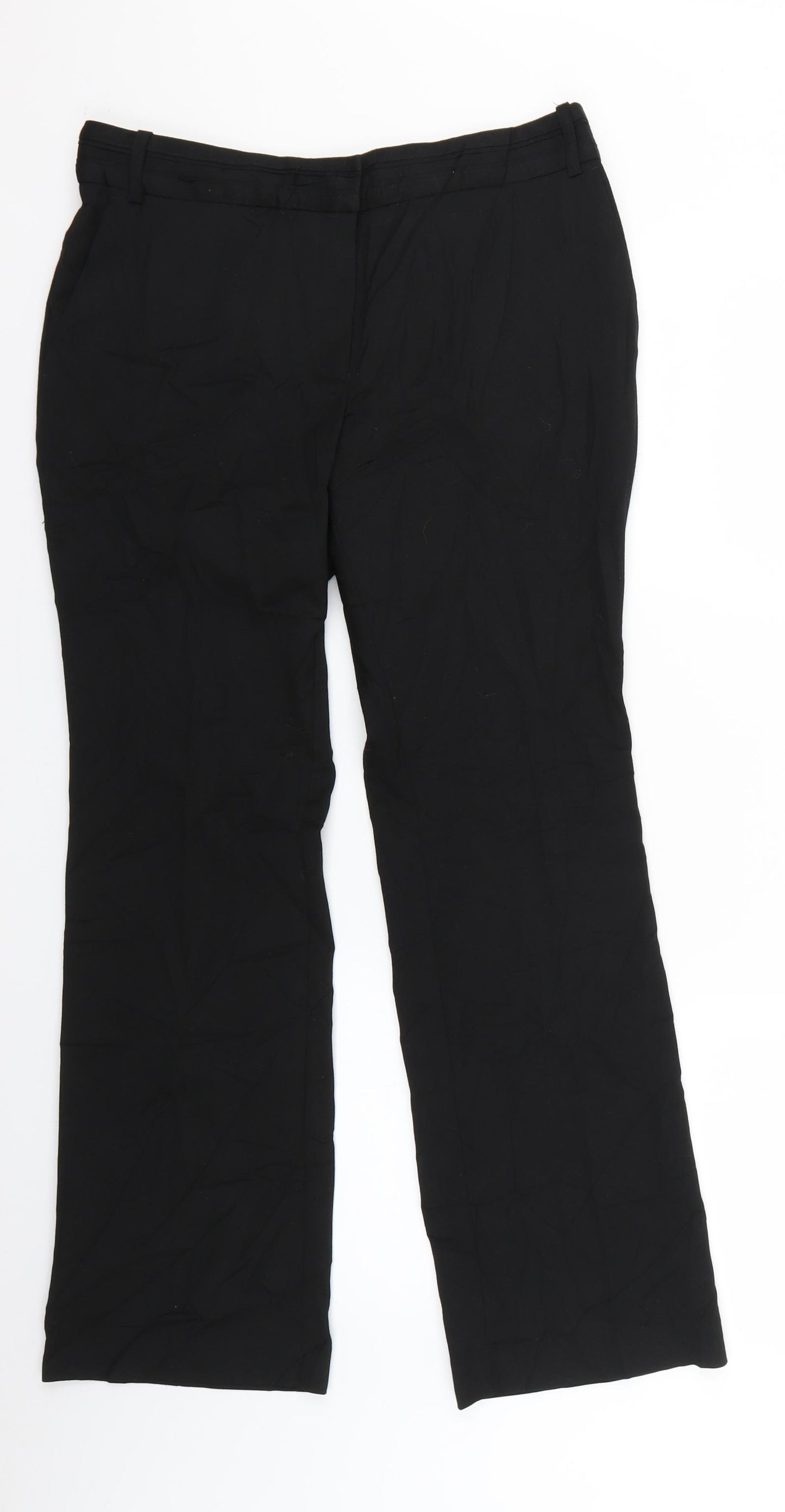 NEXT Womens Black   Chino Trousers Size 10 L26 in