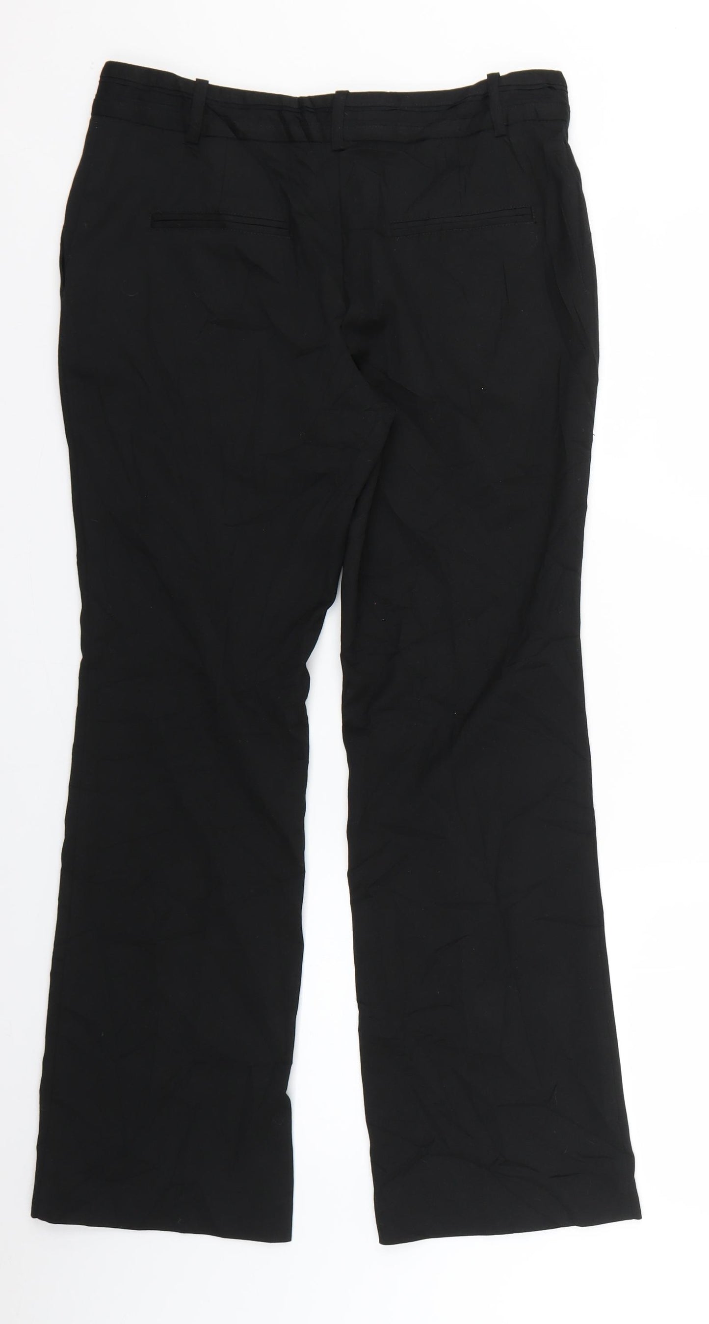 NEXT Womens Black   Chino Trousers Size 10 L26 in