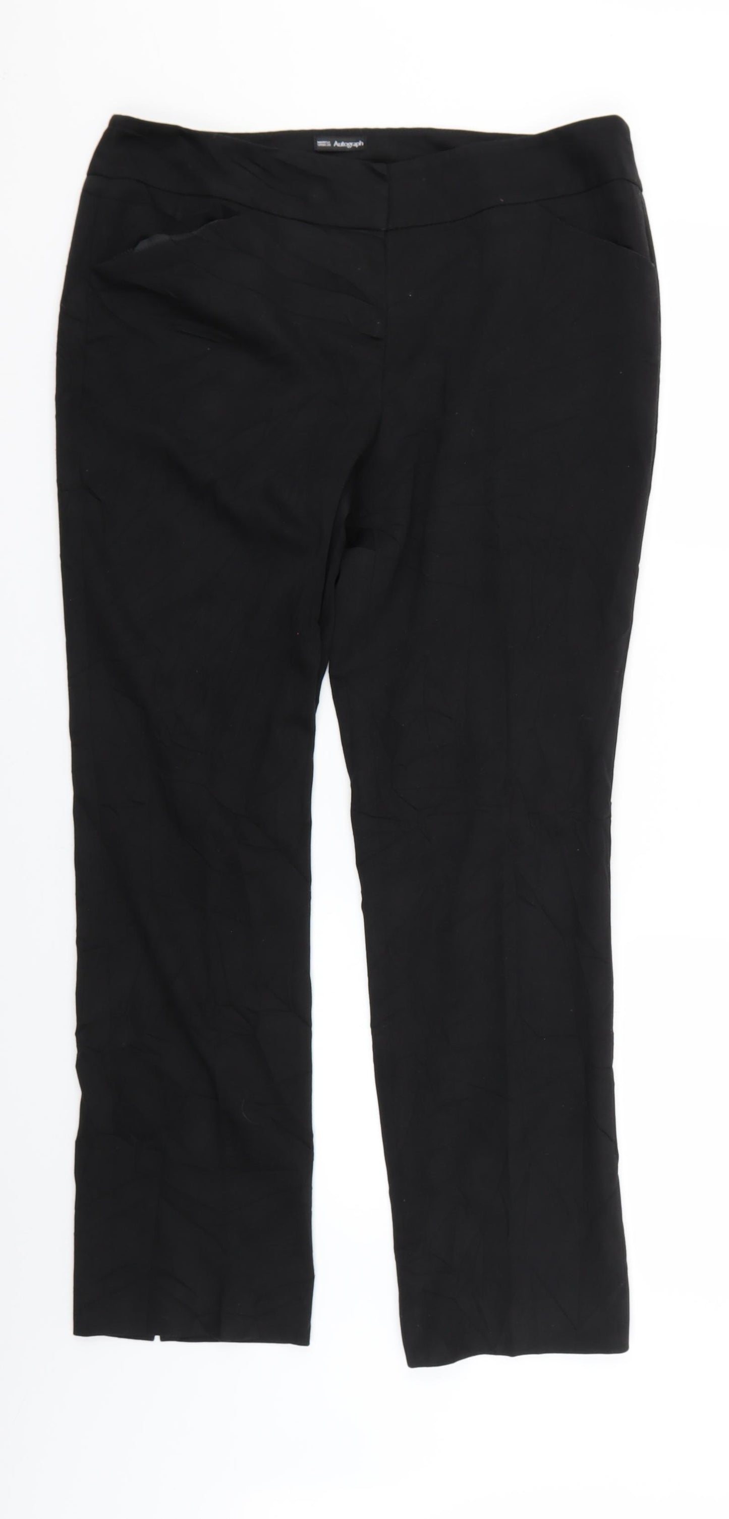 Marks & Spencer Womens Black   Trousers  Size 14 L27 in