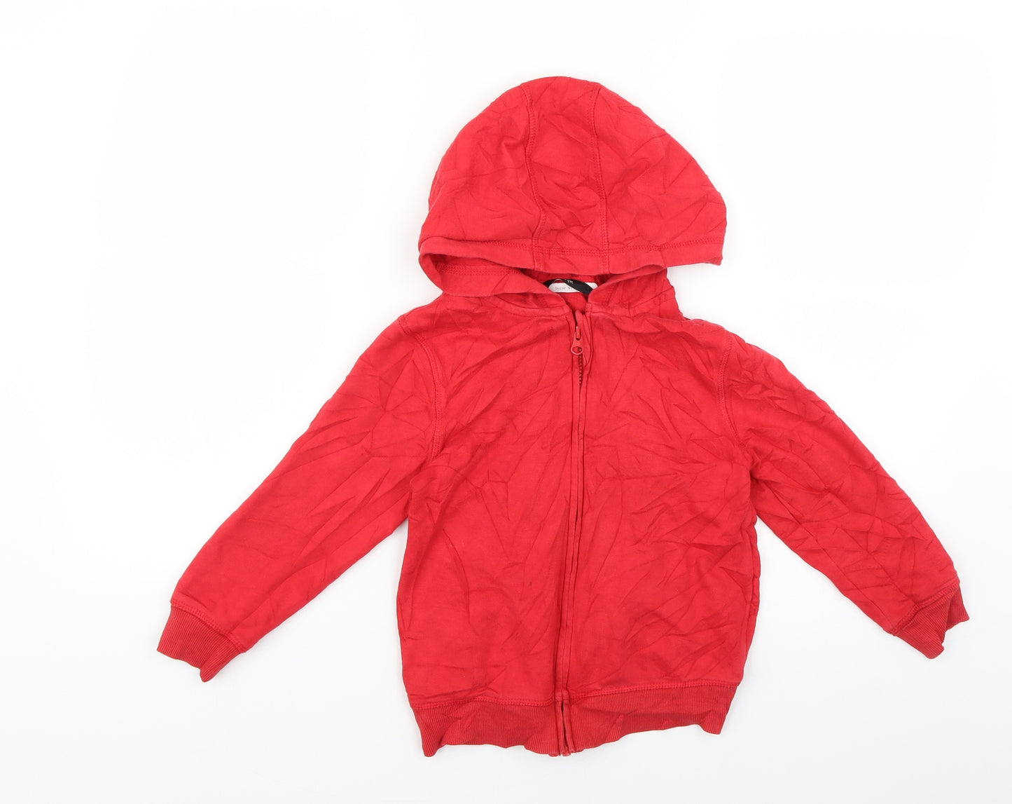 George Boys Red   Full Zip Jumper Size 5-6 Years