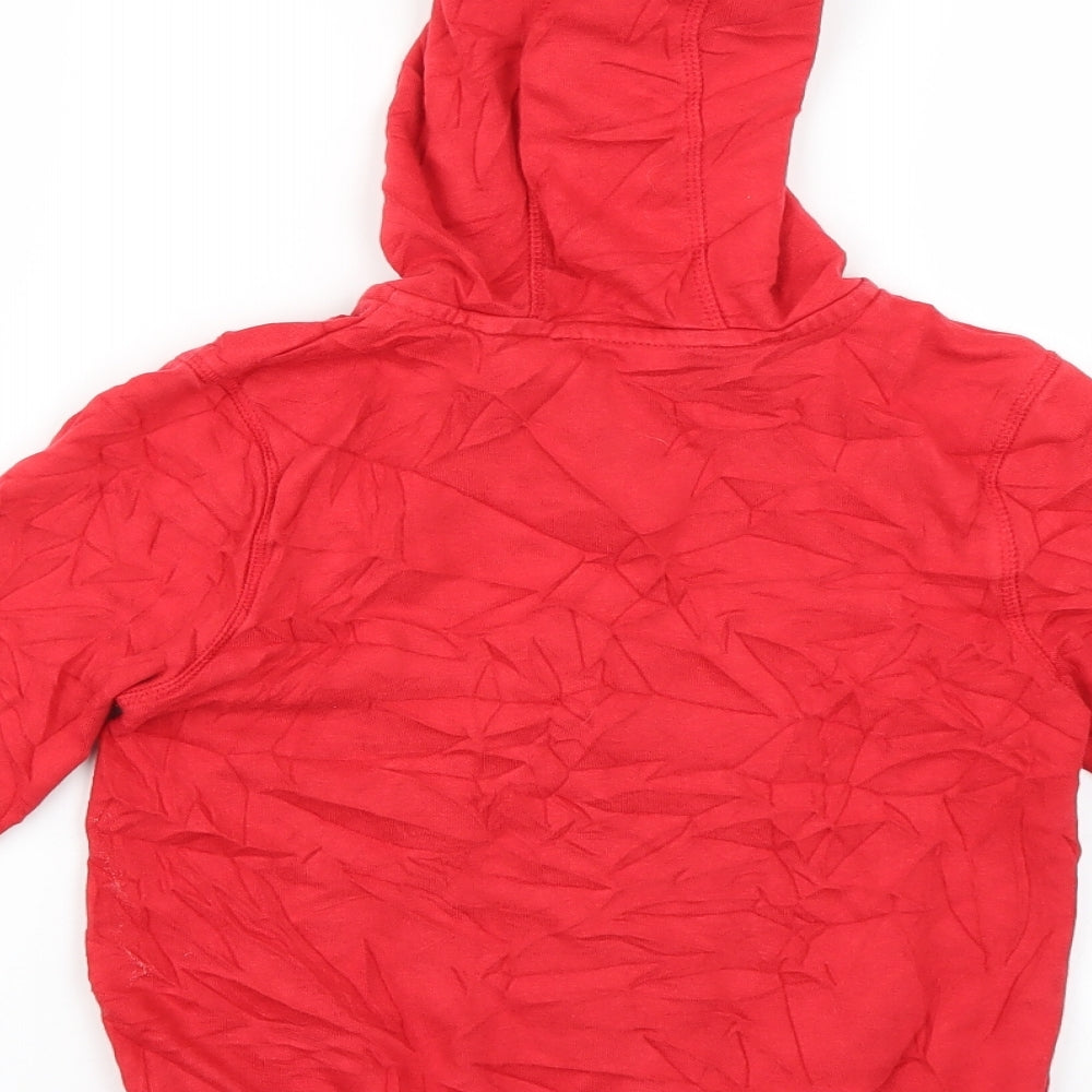 George Boys Red   Full Zip Jumper Size 5-6 Years