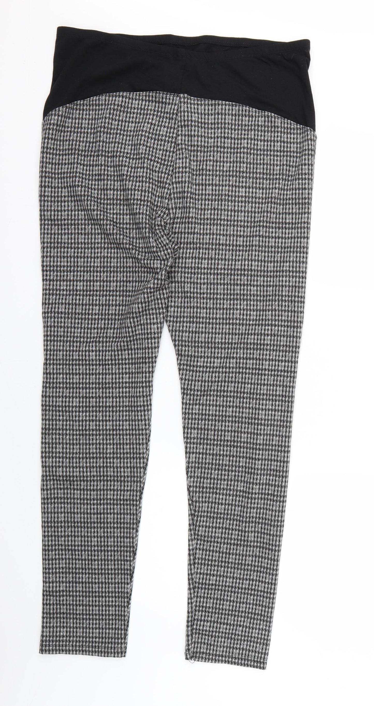H&M mama Womens Multicoloured Check  Trousers  Size L L26 in