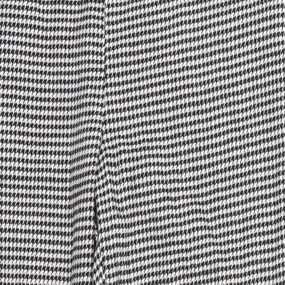 George Womens Black Check  Cropped Trousers Size 16 L24 in
