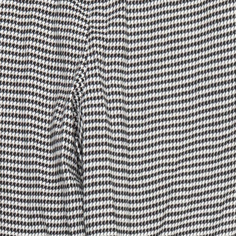 George Womens Black Check  Cropped Trousers Size 16 L24 in