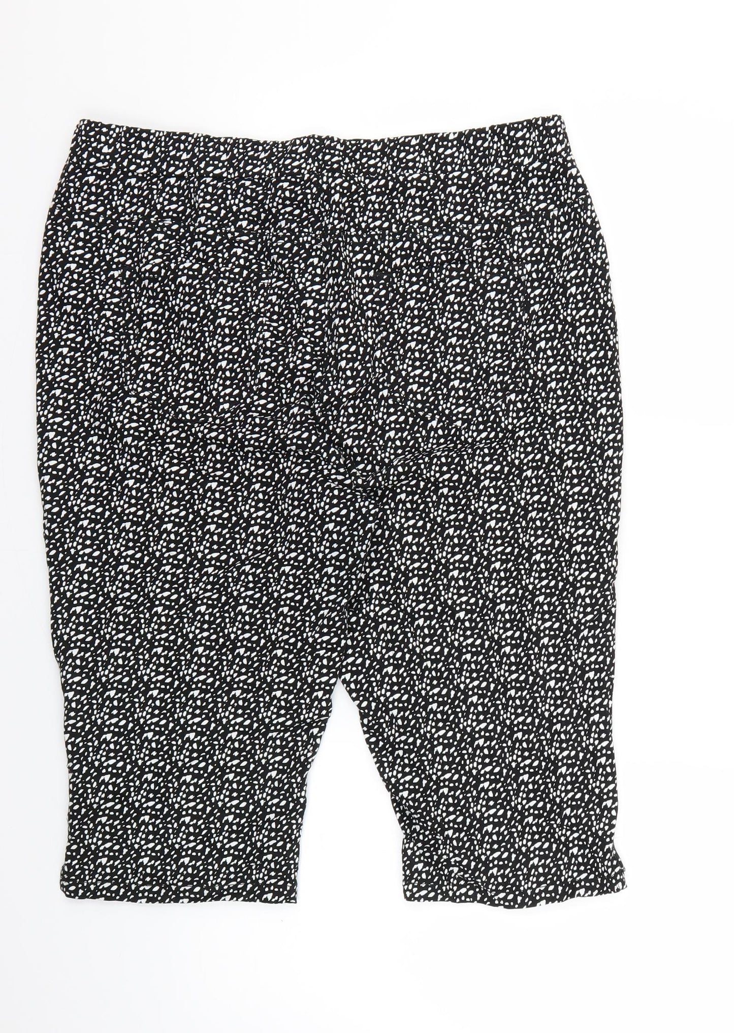 George Womens Black Polka Dot  Cut-Off Shorts Size 16
