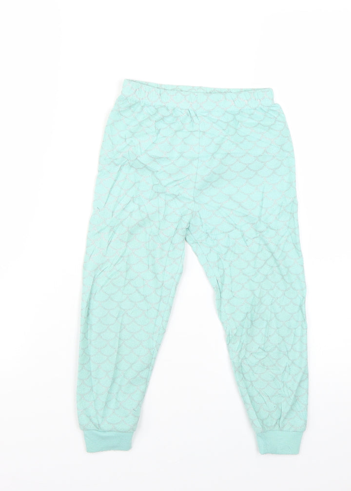 Primark Girls Blue Geometric Cami Pyjama Pants - mermaid