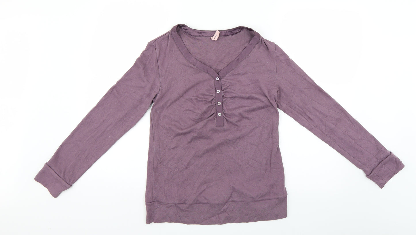 Bravissimo Womens Purple Polka Dot  Top Pyjama Top Size M