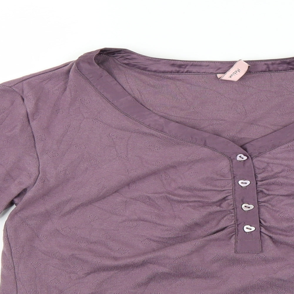 Bravissimo Womens Purple Polka Dot  Top Pyjama Top Size M